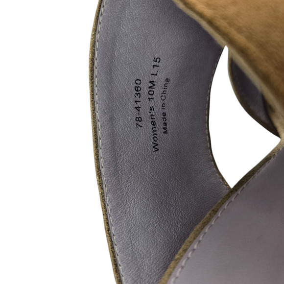 Johnston & Murphy Nisha Wedge Sandals Size 10M Brown Slide - Picture 10 of 10